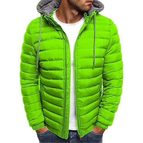 

Men's Long Sleeve Sports Puffer Jacket Outdoor Down Jacket Full Zip Outerwear Coat Top Casual Athleisure Winter Cotton Thermal Warm Waterproof Windproof Fitness Running Jogging Training Sportswear