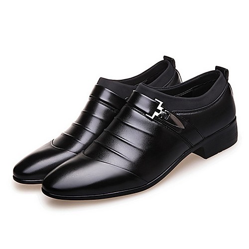 

Men's Loafers & Slip-Ons Formal Shoes Daily PU White Black Brown Summer