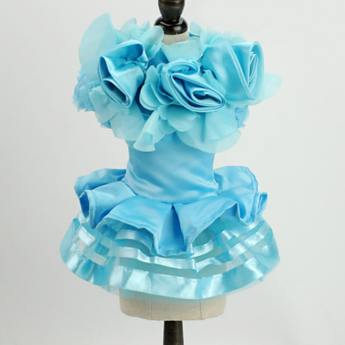 

Dogs Cats Pets Dress Dog Clothes Yellow Red Blue Costume Polyster Lolita Dresses&Skirts XS S M L XL