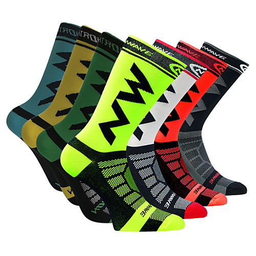 

Men's Cycling Socks Compression Socks Windproof Breathable Quick Dry Black Green / Yellow Black / Yellow Winter Road Bike Mountain Bike MTB Running Stretchy / Road Bike Cycling