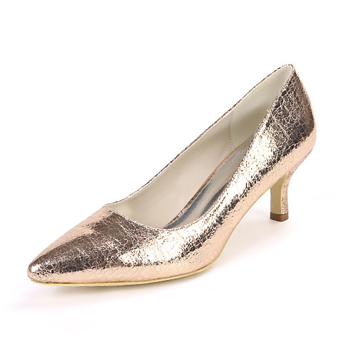 

Women's Heels Stiletto Heel Pointed Toe PU Minimalism Fall / Spring & Summer Champagne / Light Purple / Silver / Party & Evening