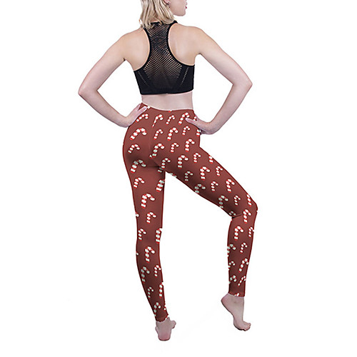 

Women's High Waist Yoga Pants Leggings Butt Lift Breathable Quick Dry Dark Red Nylon Spandex Running Dance Fitness Sports Activewear High Elasticity Skinny