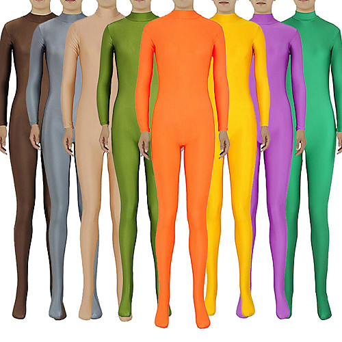 

Zentai Suits Catsuit Skin Suit Ninja Adults' Spandex Lycra Cosplay Costumes Sex Men's Women's Nude Yellow Orange Solid Colored Halloween / Leotard / Onesie / Leotard / Onesie / High Elasticity