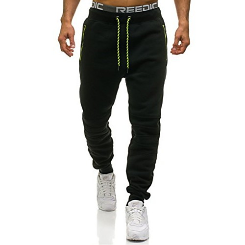 

Men's Streetwear Chinos Pants Solid Colored Full Length Black Light gray Dark Gray