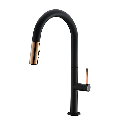 

Black/White Vintage Kitchen Taps Faucet - Single Handle One Hole Painted Finishes Pull-out / ­Pull-down / Tall / ­High Arc Free Standing Contemporary