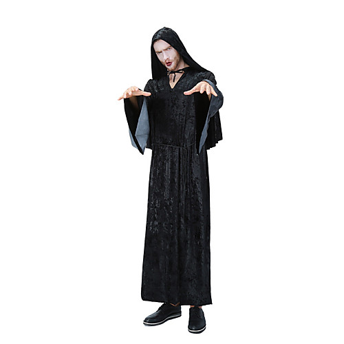 

Wizard Halloween Props Masquerade Adults' Men's Halloween Halloween Halloween Masquerade Festival / Holiday Terylene Elastane Black Men's Easy Carnival Costumes Skull / Hoodie / Hoodie