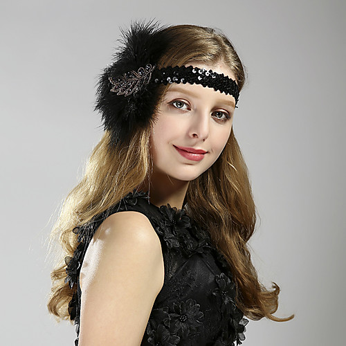 

The Great Gatsby Charleston 1920s The Great Gatsby Flapper Headband Women's Costume Head Jewelry Black Vintage Cosplay Party Prom Festival / Headwear / Headwear