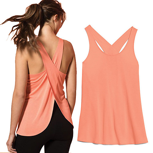 

Women's Sleeveless Running Tank Top Top Athleisure Summer Quick Dry Lightweight Breathable Yoga Fitness Gym Workout Running Sportswear Solid Colored Coral White Black Purple Activewear High Elasticity