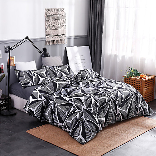 

3 Pieces Bedding Set Duvet Cover Set Modern Comforter Cover-3 Pieces-Ultra Soft Hypoallergenic Microfiber Include 1 Duvet Cover and 1 or2 Pillowcases