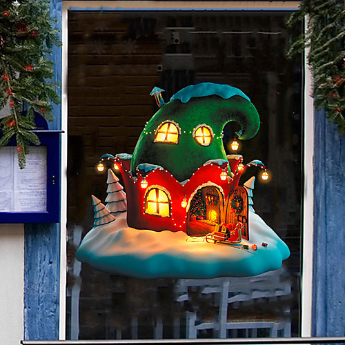 

Christmas Toys Christmas Window Clings Window Stickers Wall Decals House Christmas Tree Merry Christmas Waterproof Removable Party Favor PVC 6 pcs Kid's Adults 2220cm Christmas Party Favors Supplies
