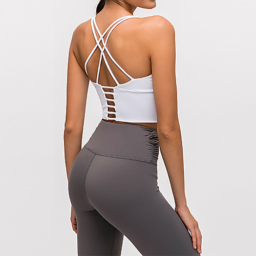 

Women's Bra Top Solid Color Yoga Running Gym Workout Bra Top Sleeveless Activewear Breathable Moisture Wicking Quick Dry Comfortable Stretchy