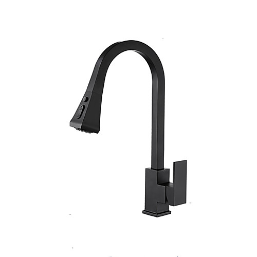 

Kitchen faucet - Single Handle One Hole Painted Finishes Pull-out / ­Pull-down / Tall / ­High Arc Centerset Contemporary Kitchen Taps / Brass