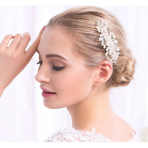 

Imitation Pearl / Rhinestone / Alloy Hair Combs with Rhinestone / Imitation Pearl 1 Piece Wedding Headpiece