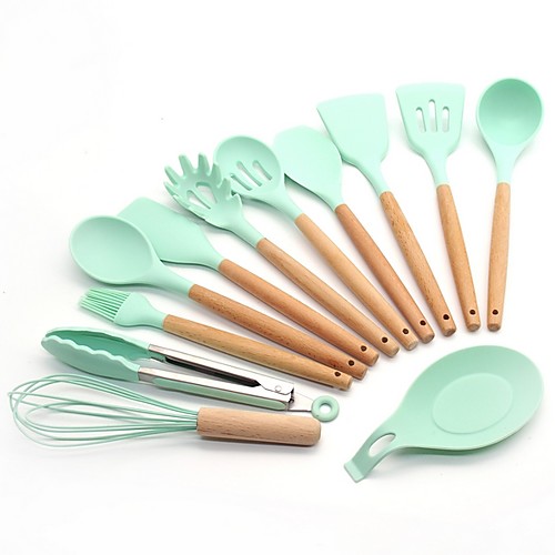 

Kitchen Utensils Set Silicone, Nonstick Cookware, Heat Resistants, BPA Free and Non Toxic, Silicone Spatula set, Cooking utensils, Best Kitchen Tools - The Bless Home