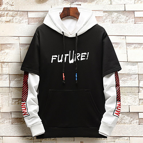

Men's Hoodie Color Block / Letter Hooded Casual White Black Blue US32 / UK32 / EU40 US34 / UK34 / EU42 US36 / UK36 / EU44 US38 / UK38 / EU46 US40 / UK40 / EU48