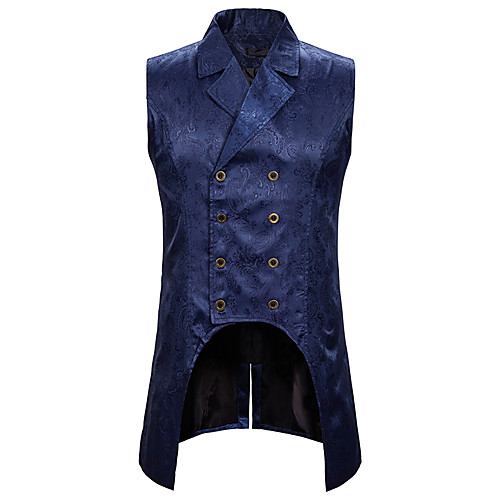

Men's Vest Shirt Collar Polyester Black / Wine / Navy Blue