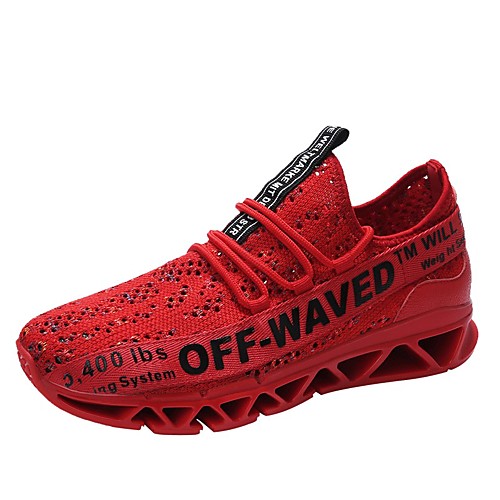 

Men's Comfort Shoes Spring & Fall Outdoor Trainers / Athletic Shoes Running Shoes Mesh White / Black / Red