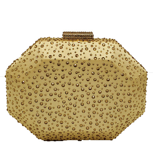 

Women's Bags PU Leather Polyester Evening Bag Crystals Solid Color Wedding Party Event / Party Wedding Bags Black Blue Purple Orange / Fall & Winter