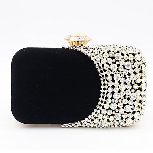 

Women's Crystals Polyester Clutch Black / Red / Green