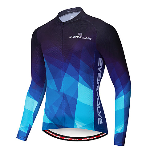 

Men's Long Sleeve Cycling Jersey Winter Lycra Red Blue Gradient Bike Jersey Mountain Bike MTB Road Bike Cycling Quick Dry Moisture Wicking Sweat-wicking Sports Clothing Apparel / Stretchy / Athletic