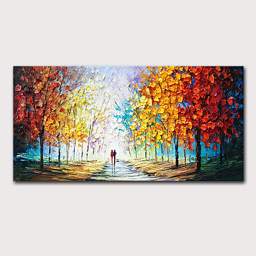 

Oil Painting Hand Painted - Landscape Abstract Landscape Modern Stretched Canvas