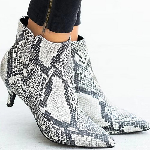 

Women's Boots Low Heel Round Toe Suede Booties / Ankle Boots Fall & Winter Black / Brown / Leopard
