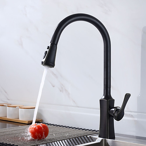 

Kitchen faucet - Single Handle One Hole Painted Finishes Pull-out / ­Pull-down / Tall / ­High Arc Centerset Contemporary Kitchen Taps / Brass