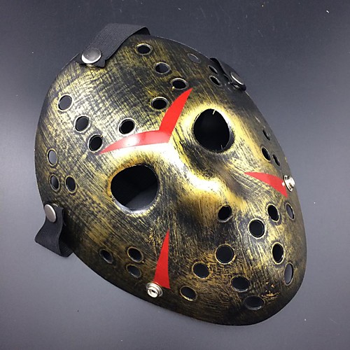

Mask Halloween Props Halloween Mask Inspired by Ghost Jason Scary Movie red with white Silver Masks Halloween Halloween Men's Women's