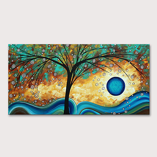 

Oil Painting Hand Painted - Floral / Botanical Abstract Landscape Modern Rolled Canvas