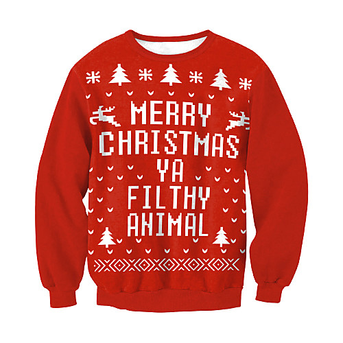 

Santa Suit Ugly Christmas Sweater / Sweatshirt Men and Women Adults' Christmas Festival Christmas 100% Polyester