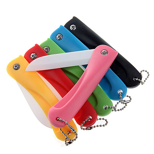 

White Blade Folding Zirconia Foldable Ceramic Knife Fruit Vege Meat Slicing Paring Kitchen Gadgets