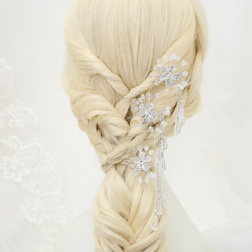 

Crystal / Rhinestone Hair Pin with Rhinestone / Crystal 3 Pieces Wedding Headpiece