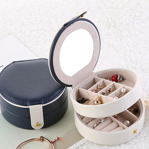 

Jewelry Travel Case Organizer for Women - Portable Leather Jewellery and Accessories Box