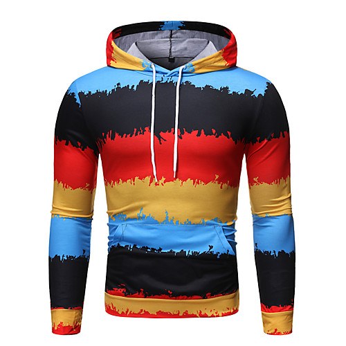 

Men's Hoodie Graphic Ugly Christmas Daily Weekend Basic Christmas Hoodies Sweatshirts Rainbow