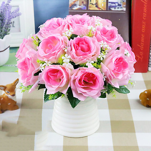 

1Pc Artificial Flower Rose 9 Colors Single Branch Rose High-Grade Silk Flower Fake Flower Home Decoration Fake Flower