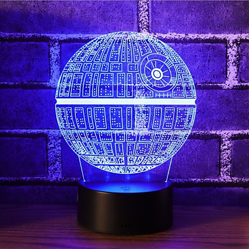 

1Pcs The Force Awakens Multi-Colored Death Star Table Lamp 3D Death Star Bulbing Light For Star Wars Fans