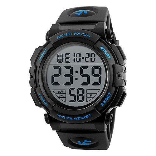 

SKMEI Men's Sport Watch Digital Watch Digital Quilted PU Leather Black / Green Casual Watch Digital Charm - Green Blue Golden Two Years Battery Life / Maxell6262025