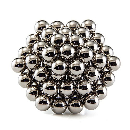 

10mm Magnetic Ball Blocks Magnetic Sticks Magnetic 64 pcs Creative Focus Toy Office Desk Toys Relieves ADD ADHD Anxiety Autism All Toy Gift Silver
