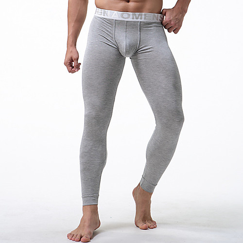 

Men's Normal Modal / Spandex Sexy Long Johns Solid Colored Mid Waist / Fall / Winter / 1 Piece