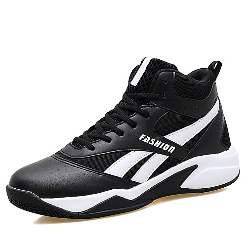 

Men's Fall / Spring & Summer Sporty / Casual Daily Outdoor Trainers / Athletic Shoes Basketball Shoes / Walking Shoes PU Breathable Non-slipping Height-increasing White / Black Color Block