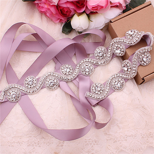 

Satin / Tulle Wedding / Party / Evening Sash With Imitation Pearl / Belt / Appliques Women's Sashes