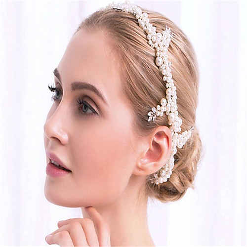 

Imitation Pearl / Paillette / Alloy Headdress with Rhinestone / Imitation Pearl / Paillette 1 Piece Wedding Headpiece