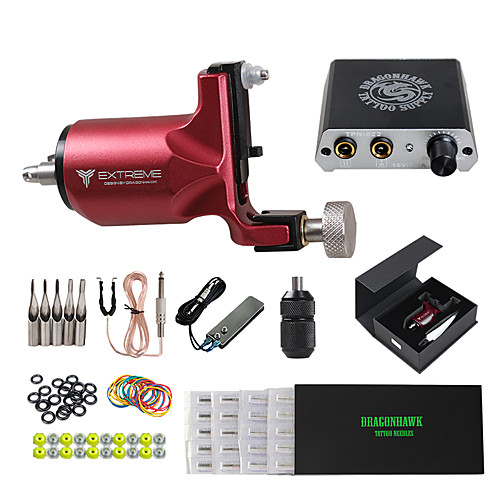 

Rotary Tattoo Machine Aluminum Alloy Carved Tattoo Machine & Accessory