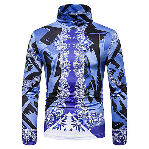 

Men's Graphic Print T-shirt Daily Rainbow / Long Sleeve