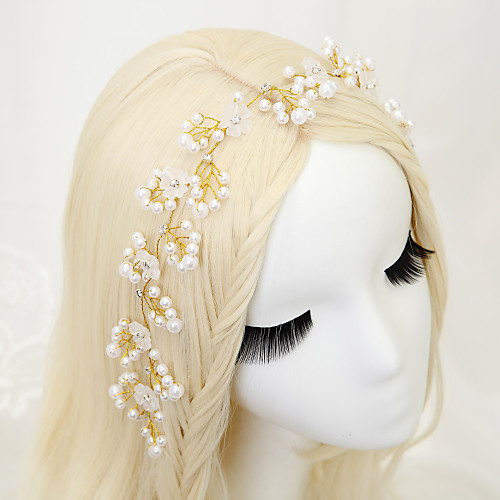 

Imitation Pearl / Rhinestone / Alloy Headpiece with Rhinestone / Faux Pearl 1 Piece Wedding Headpiece