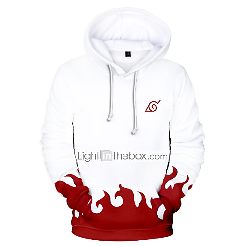 

Men's Hoodie Color Block Basic Hoodies Sweatshirts White Orange