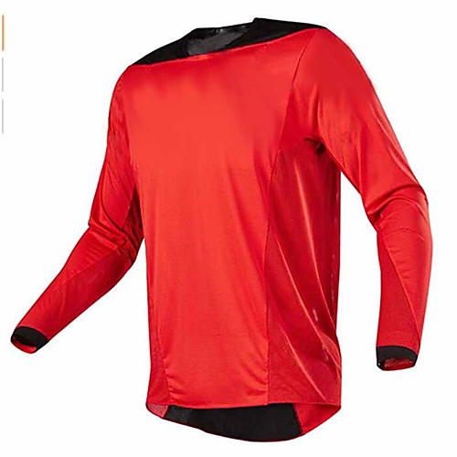 

21Grams Men's Long Sleeve Cycling Jersey Dirt Bike Jersey Winter Black / Red Black / Orange Black / White Bike Jersey Top Mountain Bike MTB Road Bike Cycling UV Resistant Breathable Quick Dry Sports