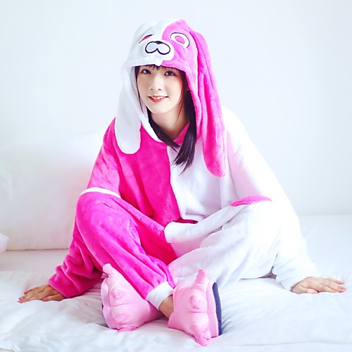 

Adults' Kigurumi Pajamas Angela Onesie Pajamas Flannel Fabric Fuchsia Cosplay For Men and Women Animal Sleepwear Cartoon Festival / Holiday Costumes