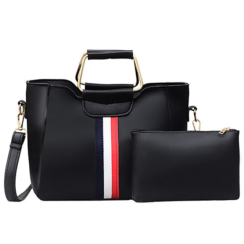 

Women's PU Bag Set Solid Color 2 Pieces Purse Set Black / Brown / Blushing Pink