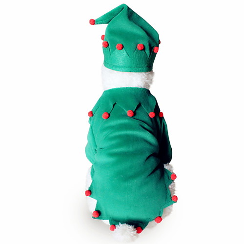 

Dog Cat Pets Costume Puppy Clothes Patchwork Cosplay Christmas Halloween Winter Dog Clothes Puppy Clothes Dog Outfits Green Costume for Girl and Boy Dog Polyster S M L XL